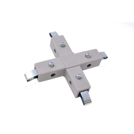 Eztube 4-Way Gray Cross Connector Quick-Release 200-313 GY-QR 200-313 GY-QR